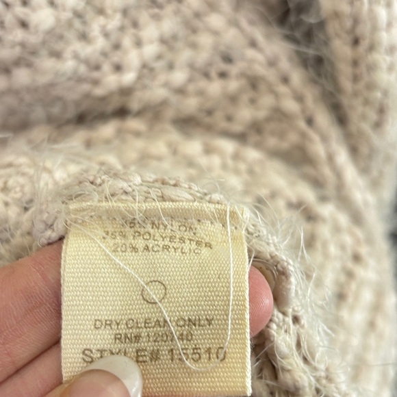 Mystree Cream Crew Neck Sweater with Textured Knit - Picture 4 of 4